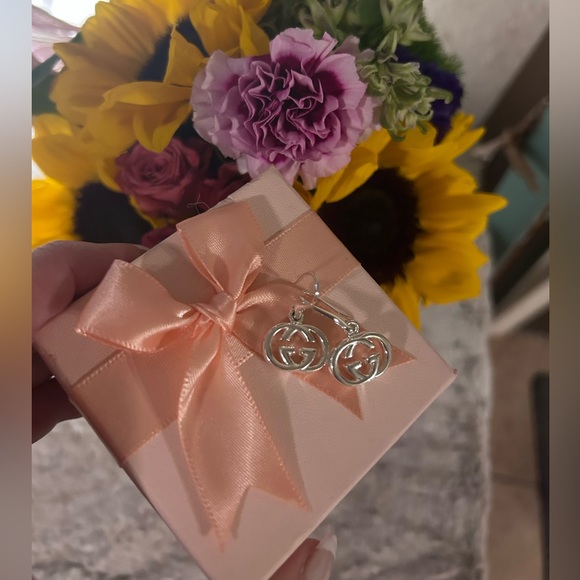 Gucci Luxury Logo Statement Earrings Sterling Silver ✨💫 - Picture 3 of 9